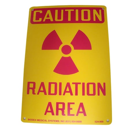 Mirion Technologies Caution Radiation Area Sign, 10x7 140034
